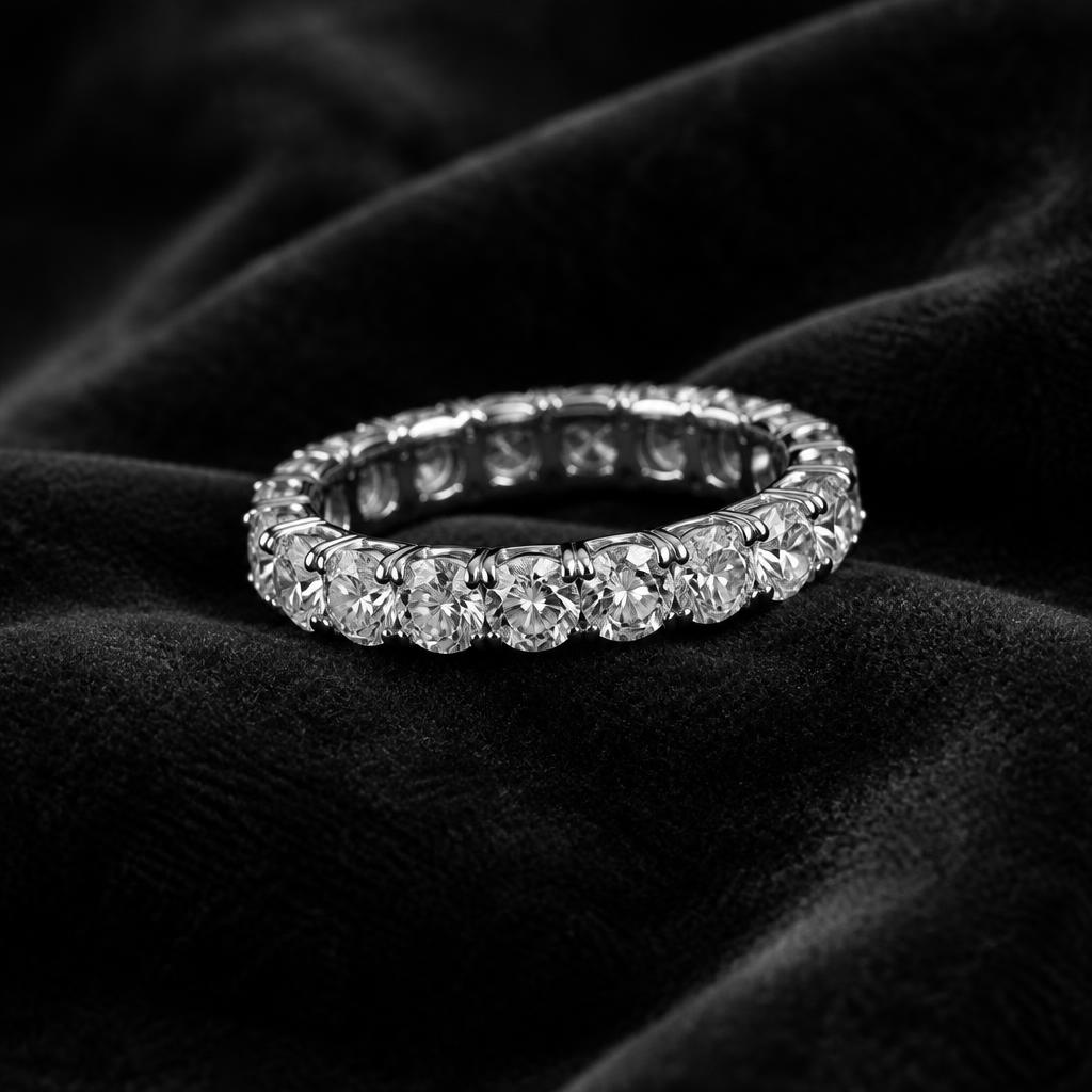 Eternity band — Diamonds all around · 18k