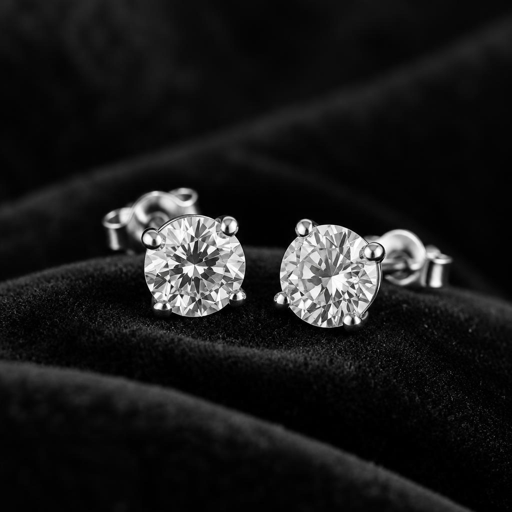 Diamond studs — Brilliant cut · classic pair